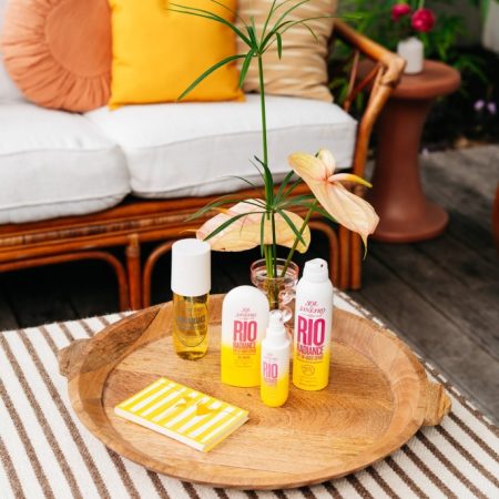 poolside with ponte sunscreen on tray